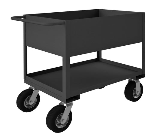 Stock Cart, 2 Shelves, High Lip, 24 x 36