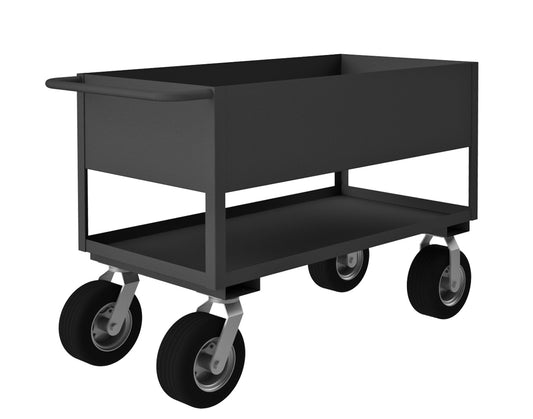 Stock Cart, 2 Shelves, High Lip, 24 x 48