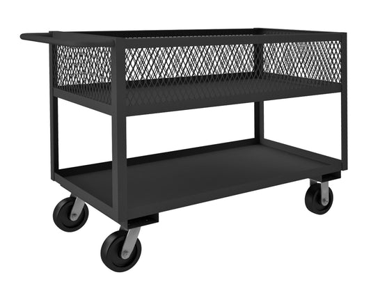 Stock Cart, 2 Shelves, High Lip, 24 x 48