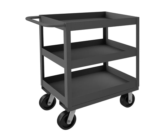 Stock Cart, 3 Shelves, High Lip, 18 x 30