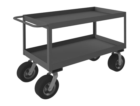Stock Cart, 2 Shelves, High Lip, 24 x 48