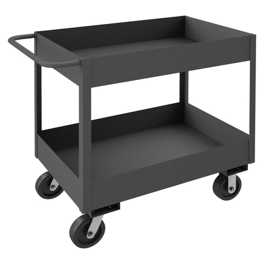 Stock Cart, 2 Shelves, High Lip, 18 x 30