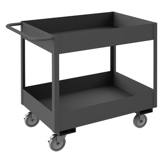 Stock Cart, 2 Shelves, High Lip, 18 x 30