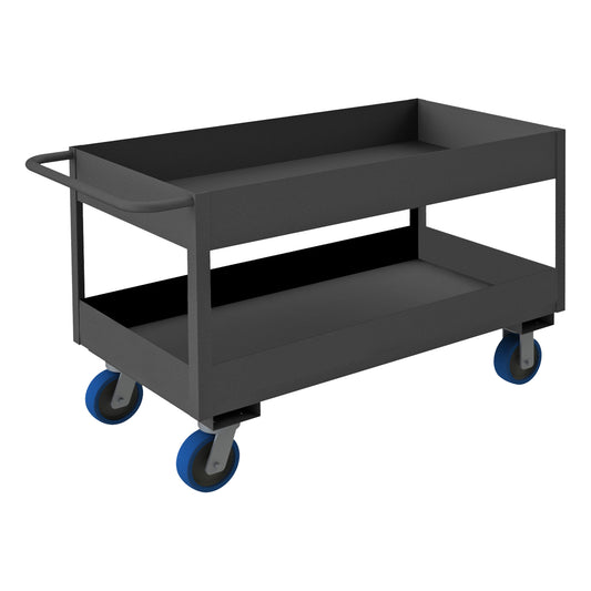 Stock Cart, 2 Shelves, High Lip, 24 x 36