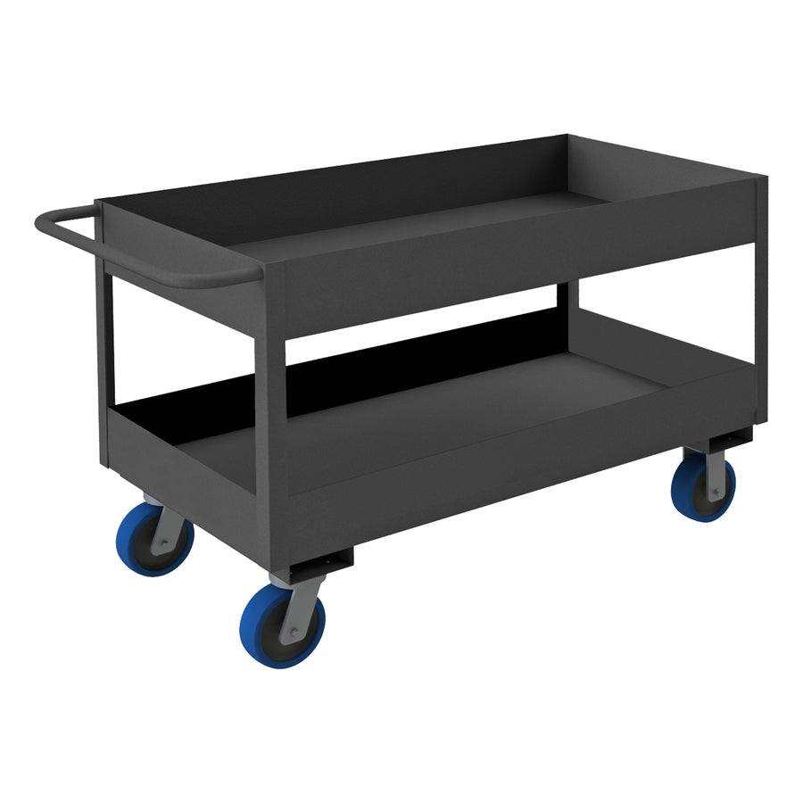 Stock Cart, 2 Shelves, High Lip, 24 x 36