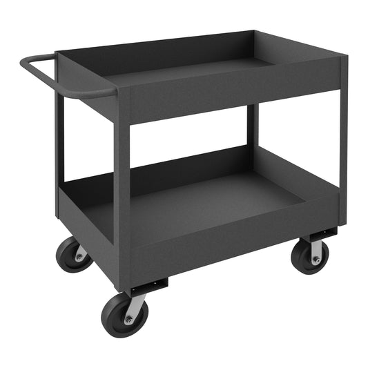 Stock Cart, 2 Shelves, High Lip, 24 x 36