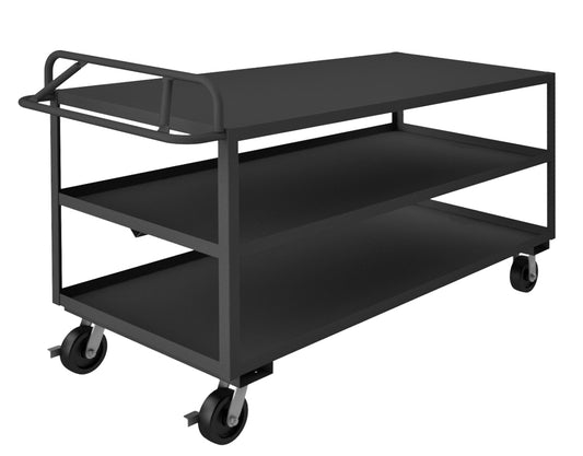 Stock Cart, 3 Shelves, Ergonomic Handle