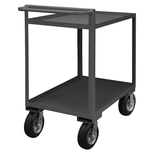 Stock Cart, 2 Shelves, Raised Handle