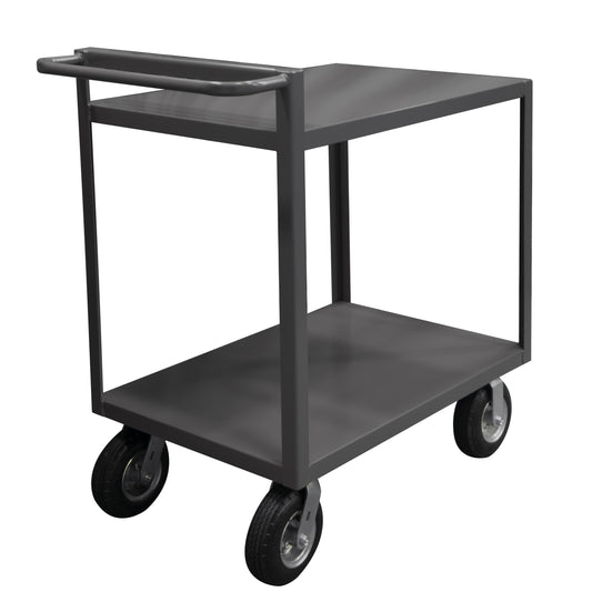 Stock Cart, 2 Shelves, Raised Handle