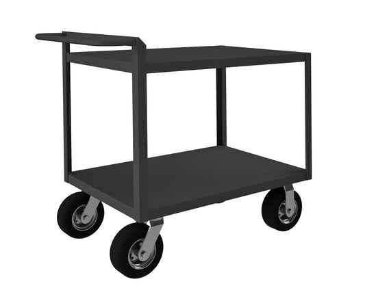 Stock Cart, 2 Shelves, Raised Handle