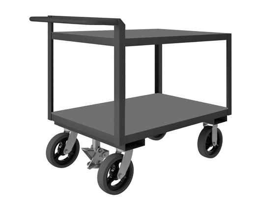 Stock Cart, 2 Shelves, Raised Handle