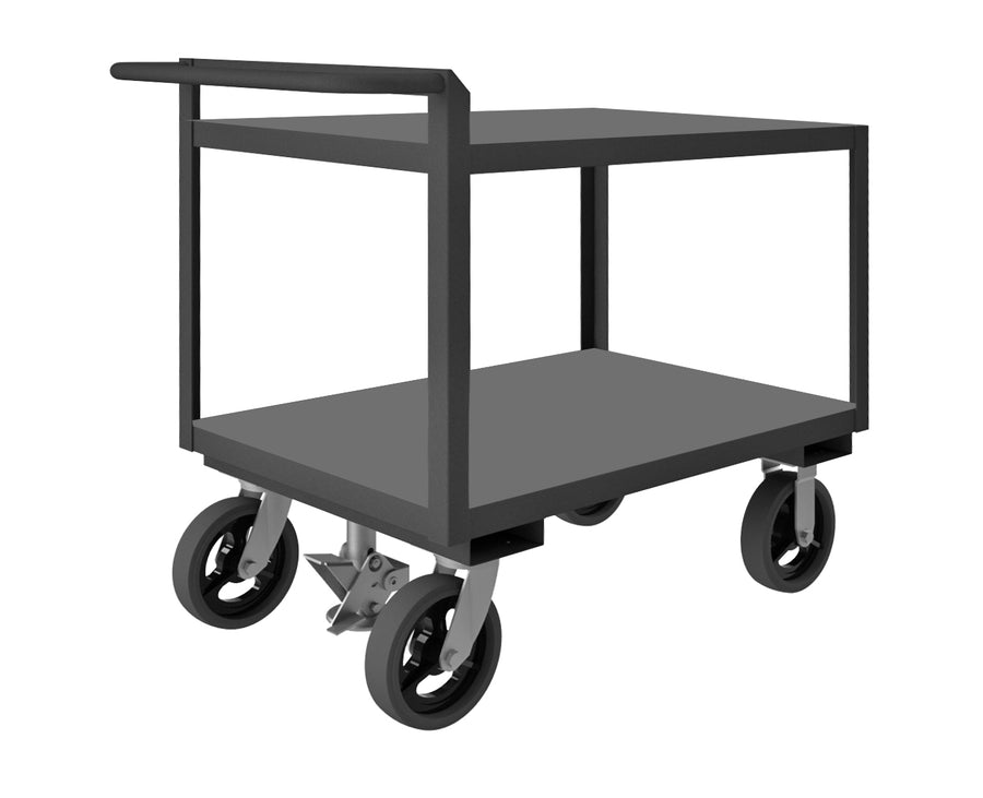 Stock Cart, 2 Shelves, Raised Handle