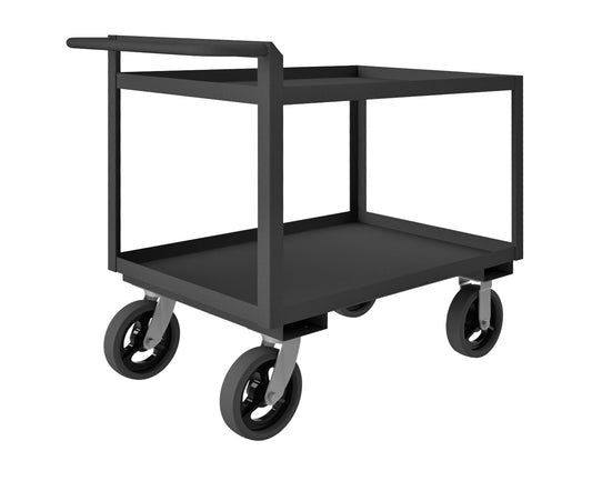 Stock Cart, 2 Shelves, Raised Handle