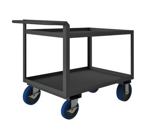 Stock Cart, 2 Shelves, Raised Handle