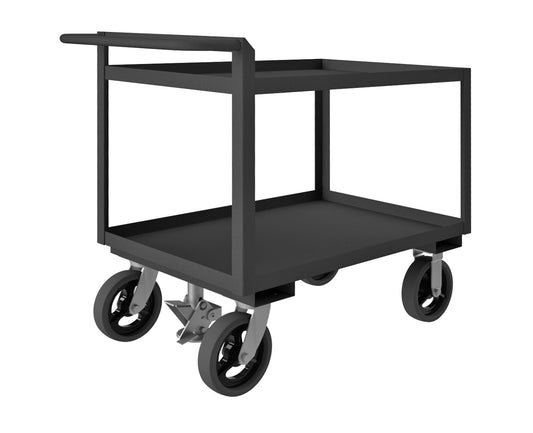 Stock Cart, 2 Shelves, Raised Handle