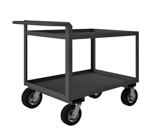 Stock Cart, 2 Shelves, Raised Handle