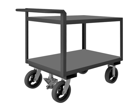 Stock Cart, 2 Shelves, Raised Handle