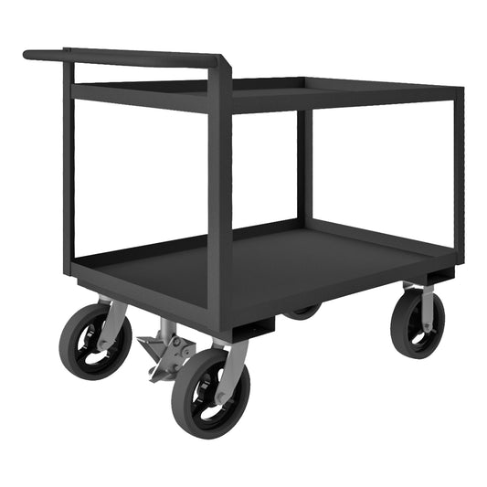 Stock Cart, 2 Shelves, Raised Handle