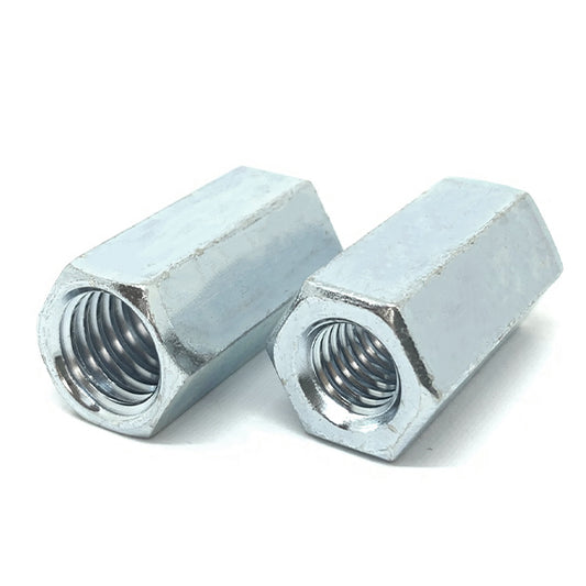 3/8"-16 to 1/4"-20 x 1" Grade A Reducer Coupling Nuts Zinc