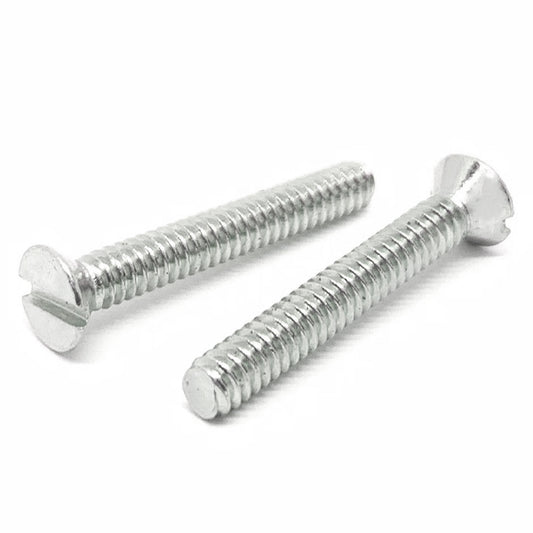 1/4-20x2-1/2" Stainless Steel Slotted Flat Head Machine Screws Steel