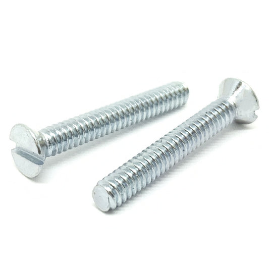 5/16-18x3/4" Slotted Flat Head Machine Screws Steel Zinc