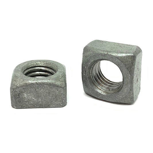 7/8"-9 Steel Square Nuts Galvanized