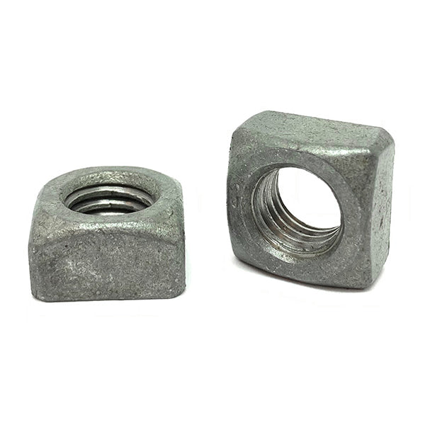 7/8"-9 Steel Square Nuts Galvanized
