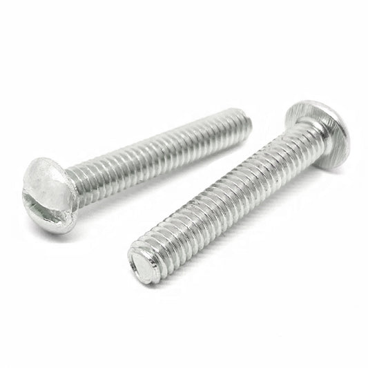 1/4-20x2-1/2" Stainless Steel Slotted Round Head Machine Screws Steel