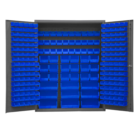 Cabinet, 227 Blue Bins, No Legs