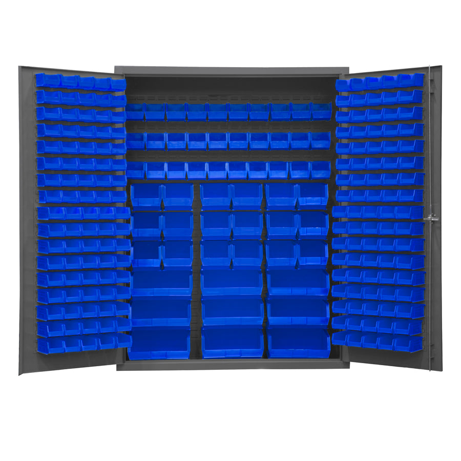 Cabinet, 227 Blue Bins, No Legs