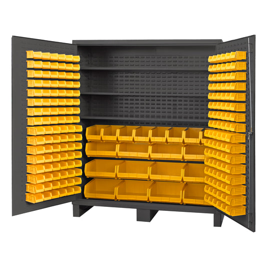 Cabinet, 3 Shelves, 216 Yellow Bins
