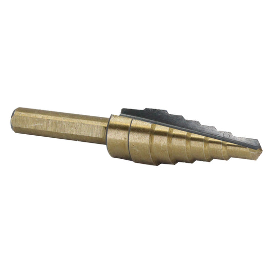 #2 HSS Black & Gold Step Drill Bit (3/16" - 1/2" by 1/16")
