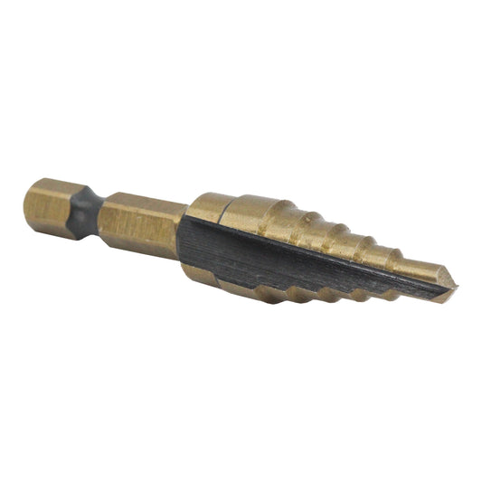 #2 HSS Black & Gold Quick Change Hex Shank Step Drill Bit (3/16" - 1/2" by 1/16")