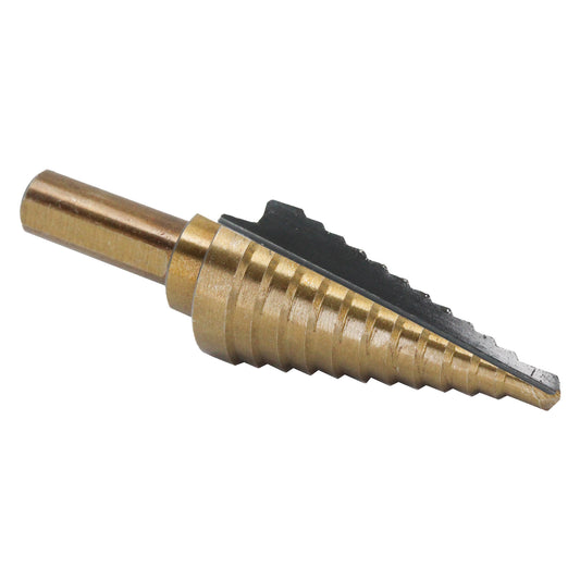 #4 HSS Black & Gold Step Drill Bit (3/16" - 7/8" by 1/16")