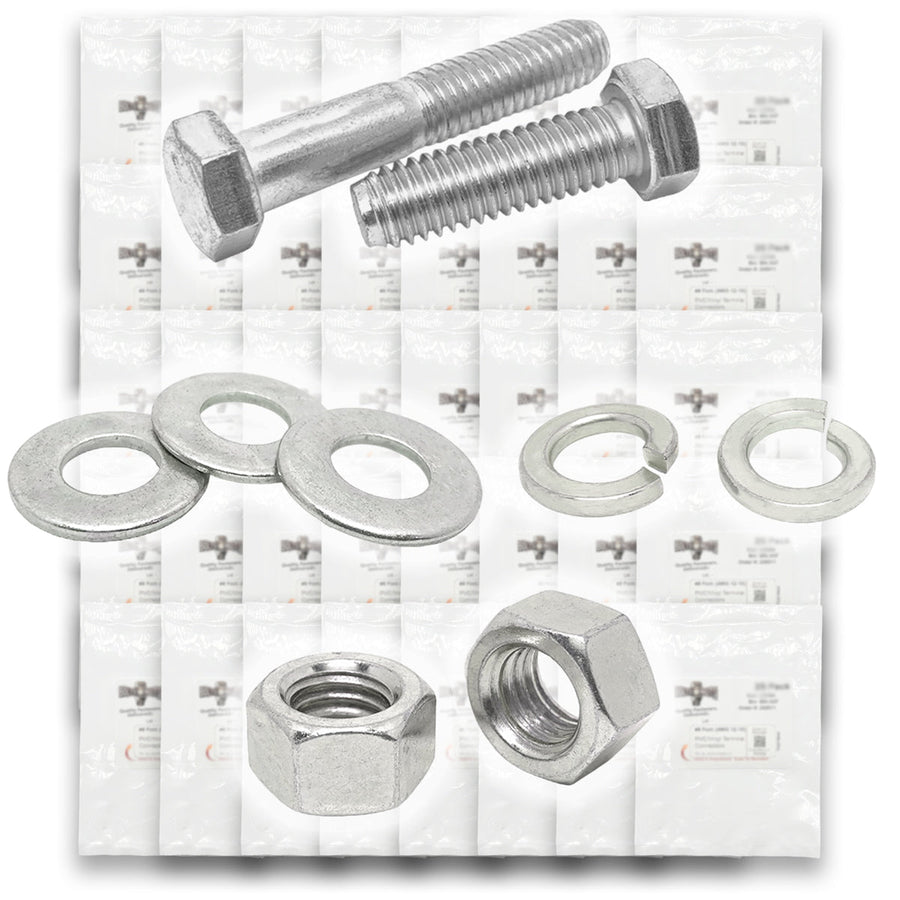 1/2"-13 Coarse 18-8 Stainless Steel Hex Cap Screws, Nuts, & Washers - 496 PCS
