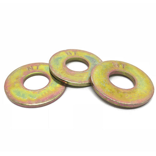 5/16" USS Grade 8 Flat Washers Zinc Yellow