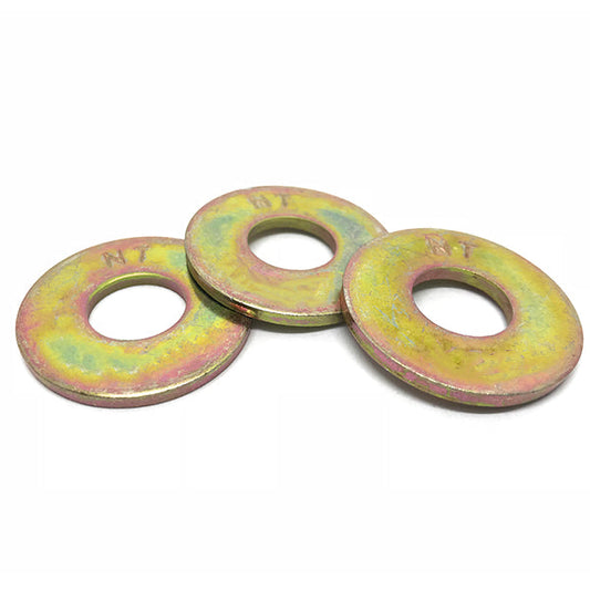 7/8" USS Grade 8 Flat Washers Zinc Yellow