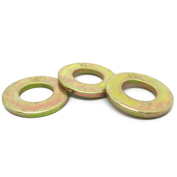 9/16" USS Grade L-9 Flat Washers USA Zinc Yellow