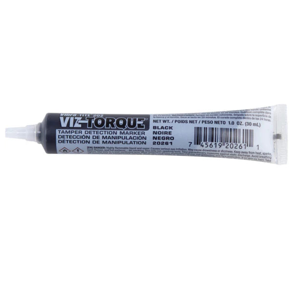Viz-Torque® Tamper Detection Marker, Black, 1oz Plastic Tube