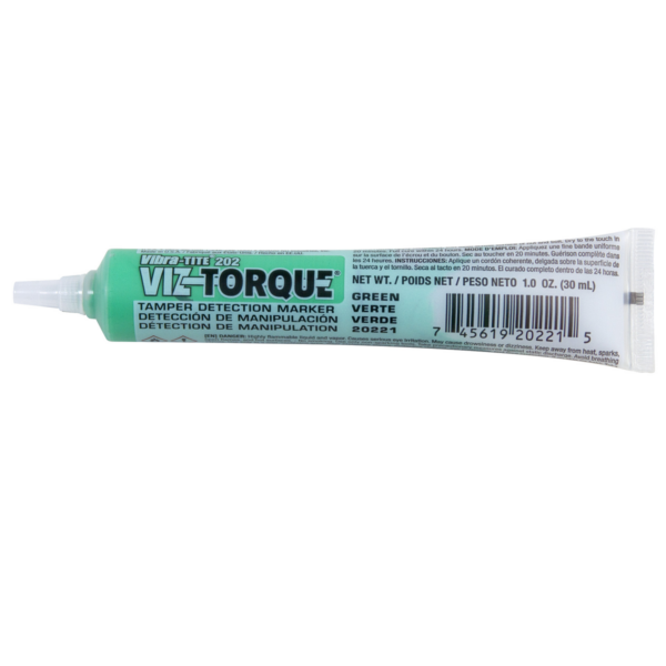 Viz-Torque® Tamper Detection Marker, Green, 1oz Plastic Tube