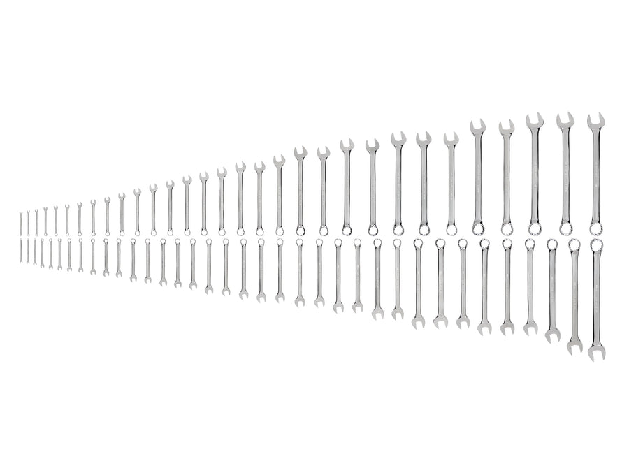 Combination Wrench Set, 67-Piece (1/4-2 in., 6-50 mm, Common Sizes)