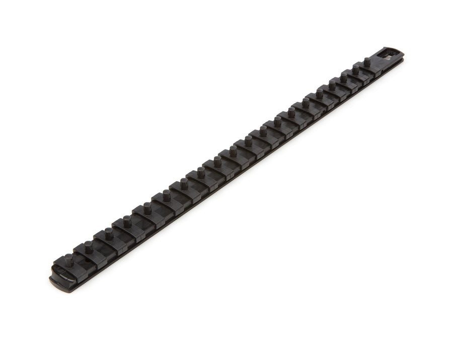 1/4 Inch Drive x 18 Inch Socket Rail, 20 Clips (Black)