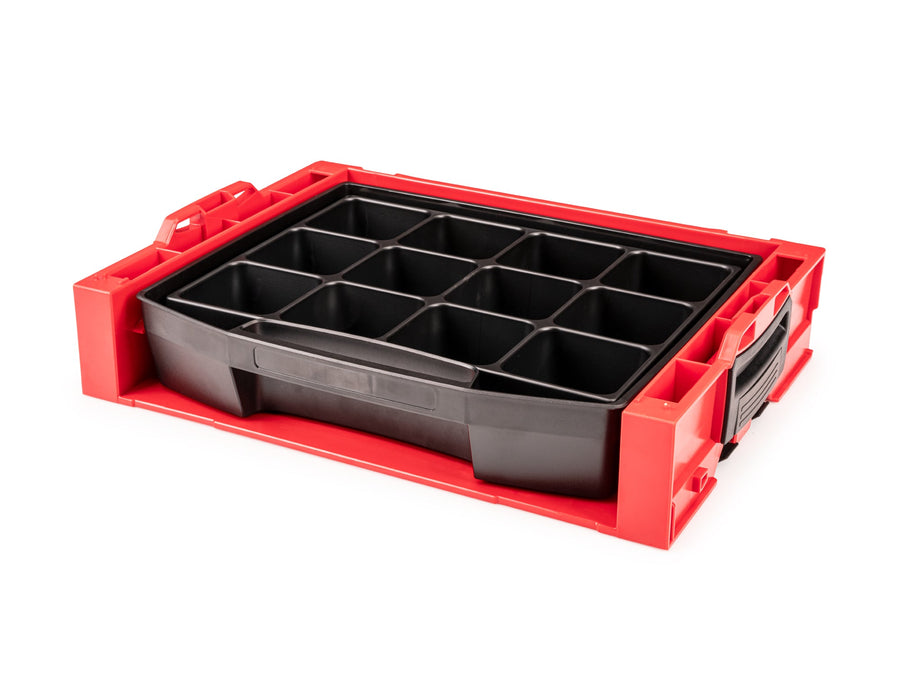 Open Top Drawer (LS-Tray) with 12-Cavity Parts Tray and Stacking Drawer Rack