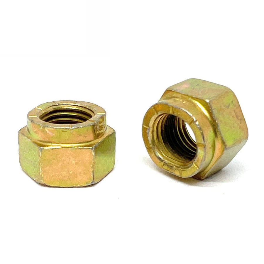 1/2"-13 Grade L-9 Hex Collar Locknuts USA Zinc Yellow