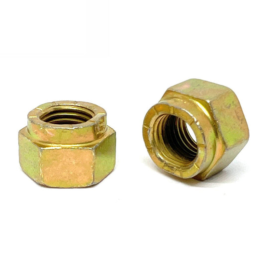 5/16"-18 Grade L-9 Hex Collar Locknuts USA Zinc Yellow