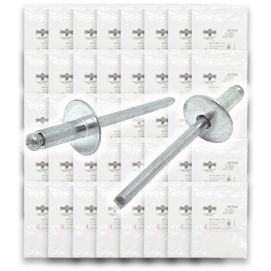 Aluminum and Steel Multi-Grip, Closed-End, & Oversized Head Rivets Assortment - 2025 PCS