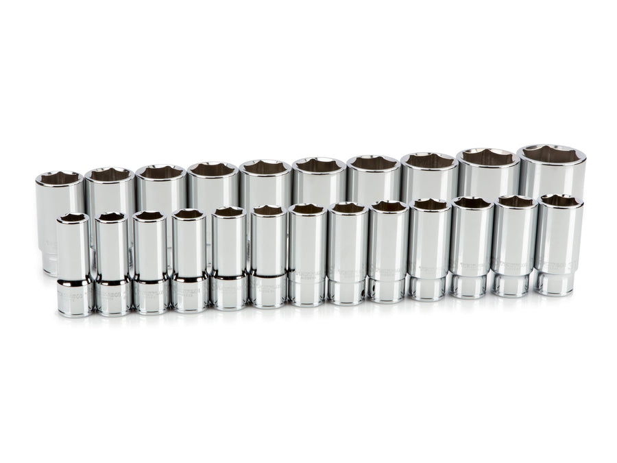 3/4 Inch Drive Deep 6-Point Socket Set, 23-Piece (19 - 50 mm)