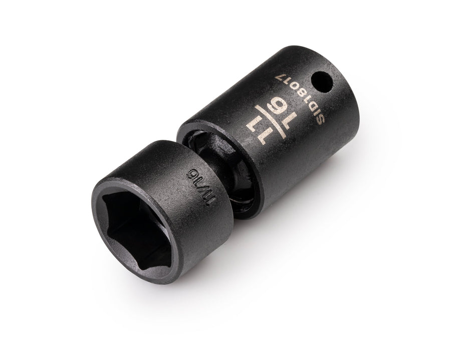 3/8 Inch Drive x 11/16 Inch Shallow 6-Point Universal Joint Impact Socket