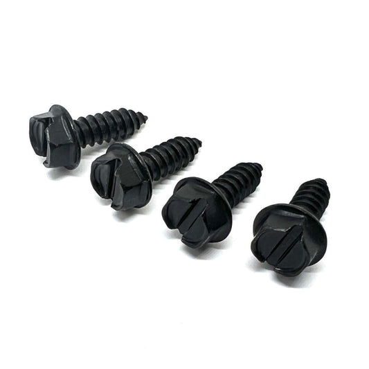 #14x3/4" Slotted Hex Washer Head Self Tapping Sheet Metal Screws Zinc Black
