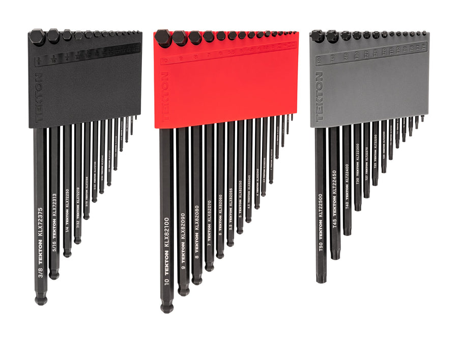 Ball End Hex and Star L-Key Set with Holders, 41-Piece (0.050 - 3/8 in., 1.3 - 10 mm, T6 - T50)